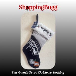 Forever Collectibles San Antonio Spurs Christmas Holiday 17" Team Logo Stocking